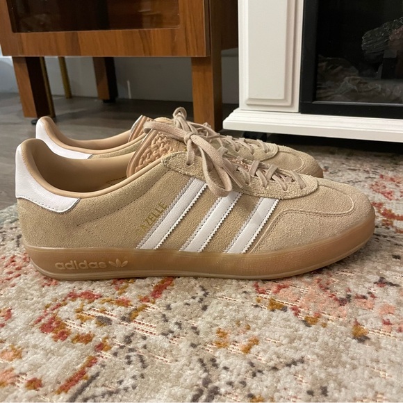 Adidas Gazelle Indoor Shoe in Beige - Picture 3 of 11